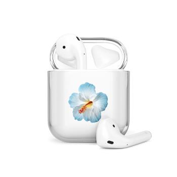 海浪公園【拍三免一】藍色扶桑花適用蘋果無線藍牙耳機airpods pro保護套2代殼airpods3保護殼耳機殼第四代