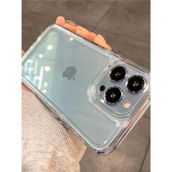 亞克力適用15pro蘋果13pro手機殼14新款iphone13透明簡約12高階感11矽膠promax防摔xs男女xr加厚7保護8plus套