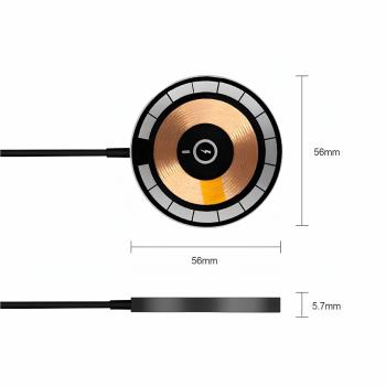15W透明無線充電器磁吸快充適用於蘋果iPhone8-16pro超薄便攜式