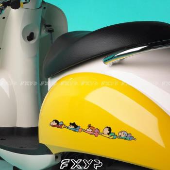 FXYP 蠟筆小新日本動漫卡通JDM車貼拉花電動車行李箱單車防水貼
