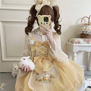 【皎月兔影】~白糖少女原創設計Lolita洋裝可愛中秋jsk吊帶連衣裙