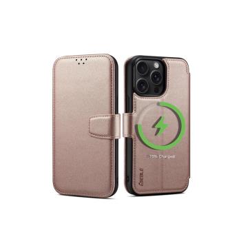適用iPhone15promax手機殼magsafe無線充電蘋果16plus/13翻蓋保護套14pro全包防摔高階簡約新款皮套磁吸外殼