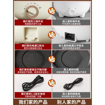 榮事達電煮鍋多功能學生宿舍小電鍋一體煮面鍋家用電炒鍋電熱火鍋
