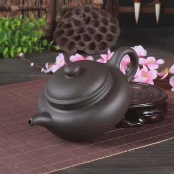 宜興紫砂壺竹節小茶盤茶船朱泥茶壺陶瓷儲水盤功夫茶具套裝幹泡臺