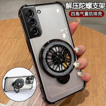 適用三星s21fe手機殼s21ef透明保護5G矽膠套G9900氣囊全包防摔galaxy軟殼smg超薄s215g帶支架9910男女新款創