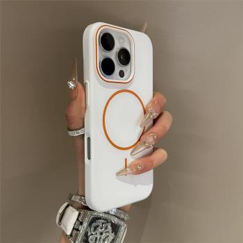 親膚超薄磁吸適用iPhone15手機殼蘋果16promax磨砂13高階14爆款12高品質14ProMax高階感保護殼男女簡約好看殼