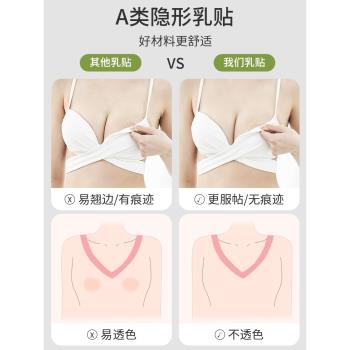 胸貼女夏矽膠乳貼防凸點隱形無痕小胸婚紗吊帶用超薄重復比基尼