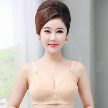 媽媽文胸舒適無鋼圈中老年內衣加大碼老人薄款女士胸罩通用