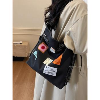 休閑復古磨砂女式雙肩包2025新款時尚通勤單肩包多用後揹包托特包