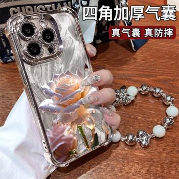 晶瑩粉花適用oppoa15手機殼新款oppoa11全包矽膠OPPOA9簡約oppoa5奢華oppoa3高階女款A1防摔保護套OPPOK12x