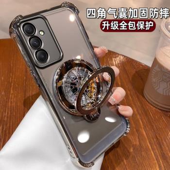 適用三星A55手機殼帶鏡頭膜galaxya35保護套SM-A556B氣囊防摔5560矽膠galaxy軟殼356E全包a25支架256透明外殼
