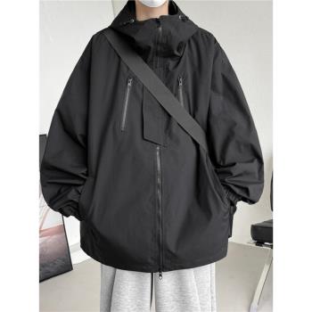 青少年外套男生春秋款防風防水夾克潮牌潮流ppge高階感登山上衣服