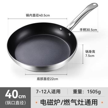 德國進口平底鍋食品級不銹鋼家居專用廚房好物煎鍋早餐廚具鍋具