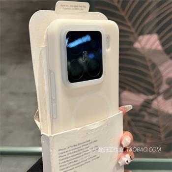 磁吸無線充電真液態矽膠K80適用14小米15pro手機殼果凍13耐臟橡皮擦軟殼k60紅米K70至尊版Ultra古董白MagSafe