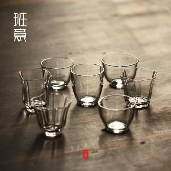 班意茶杯品茗杯高透度純手工加厚耐熱聞香杯清酒杯主人杯出口日本