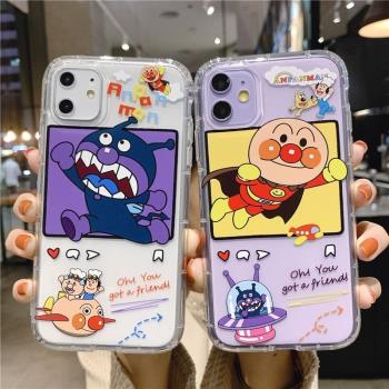 卡通麵包超人16ProMAX細菌超人iPhone15Pro適用蘋果14pro氣墊空壓手機殼iPhone13防摔12max保護套xr7plus全包