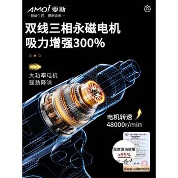 夏新車載吸塵器超強大吸力車用無線充電小型迷你手持吹吸一體家用