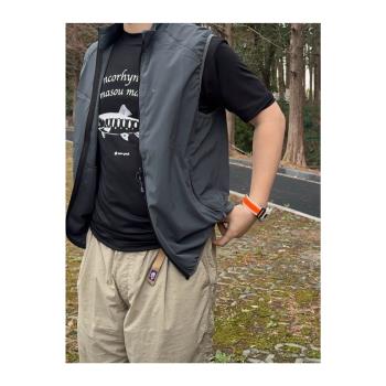 日系戶外機能山系防風防水輕薄速幹馬甲男女立領拉鏈無袖背心外套