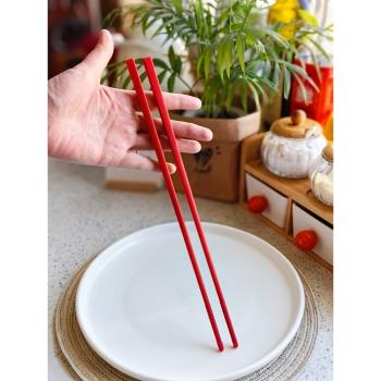 食品級矽膠筷子耐高溫不粘鍋專用廚房炒菜長筷家用火鍋筷防滑勺子