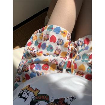 A類純棉2025夏季新款夏天睡褲女嬰兒雙層紗布全棉短褲遛彎家居褲