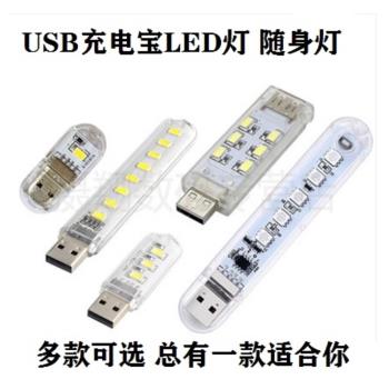 迷你電腦移動電源USB燈車載氛圍燈充電寶學生宿舍小夜燈擺攤夜市