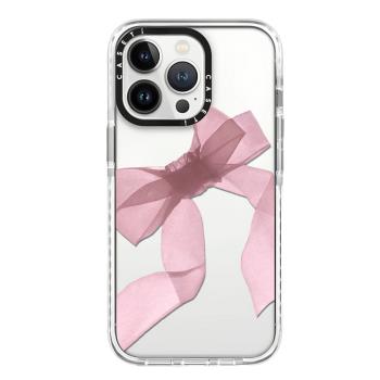 CASETI聯名粉色絲帶蝴蝶結適用於iPhone16promax蘋果15pro 14 13 12 11MagSafe磁吸華強北防摔殼亞克力手機殼