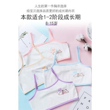 3條裝純棉夏季小學生女孩內衣