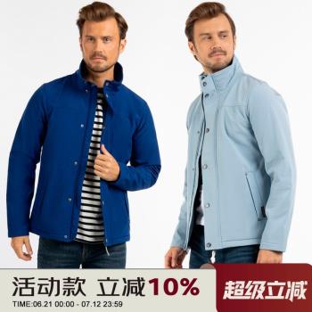 細節美如畫 德單重工 防風防水加絨保暖秋冬男士立領軟殼夾克外套