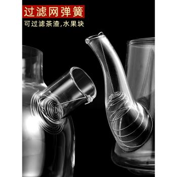 玻璃茶壺過濾網彈簧內建代替茶濾網配件不銹鋼彈簧內膽金屬網水壺