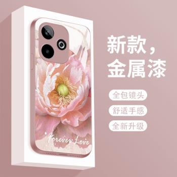 適用oppoa5活力版手機殼新款液態玻璃OPPOA5 5G保護套花開之時PKQ110全包防摔PKV110時尚個性創意高階女款