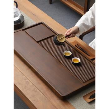 茶盤家用小茶臺瀝水盤茶托盤功夫茶具茶托2025新款茶海套裝小型