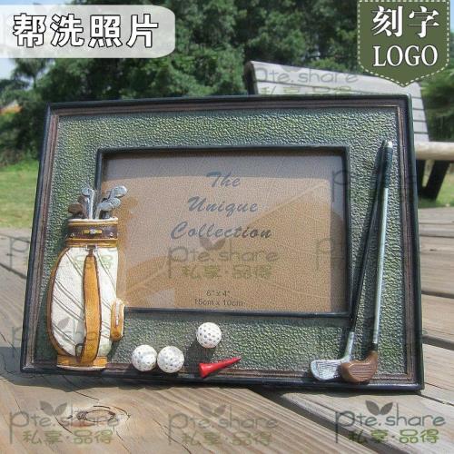 高爾夫球包創意生日紀念工藝禮品小禮物裝飾獎品擺件擺臺相片框架