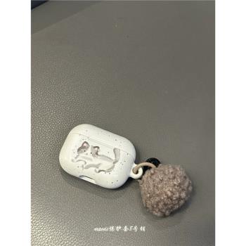 韓國ins菲林波點小貓咪適用蘋果airpods pro1代2代3代無線藍牙耳機保護套
