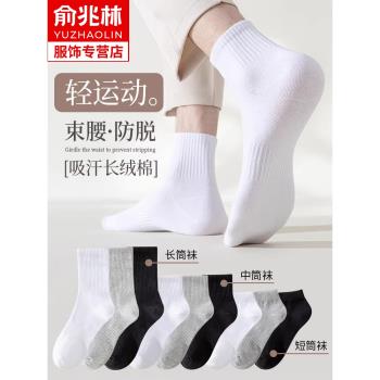 襪子男士中筒襪純棉防臭夏季薄款男生運動長襪春秋短襪諸暨襪子女