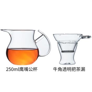 促銷耐熱玻璃茶壺茶漏透明玻璃功夫茶具茶道配件隔濾茶器 過濾網