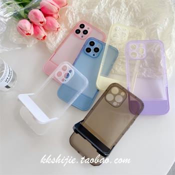 簡約夏日隱形支架適用iphone13promax蘋果12手機殼11新款14軟殼8p