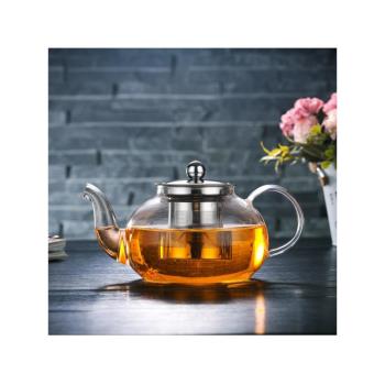 加厚玻璃茶壺耐高溫不銹鋼過濾沖茶器家用水壺玻璃泡茶壺套裝茶具