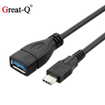 usb3.1 type-c資料線轉usb母頭高速傳輸線材音影片傳輸充電轉換線