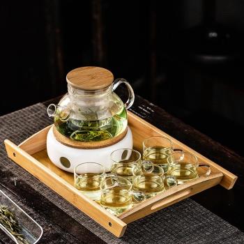 玻璃茶壺加厚耐高溫茶水分離溫茶爐燒水壺花茶泡茶壺家用茶具套裝
