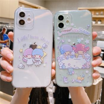 雙子星適用蘋果13手機殼iPhone12promax矽膠軟殼xsmax透明女6splus防摔8/16全包15防摔14pro保護套7plus/8x