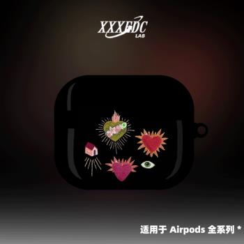 原創小眾高階感藝術復古中古圖案適用airpods4蘋果無線藍牙耳機保護套airpods pro2/3代保護殼2代亮面硬殼