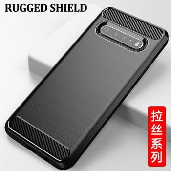 適用LG V60 ThinQ手機殼LG V60 ThinQ保護套防摔拉絲紋防滑軟殼手機套男女