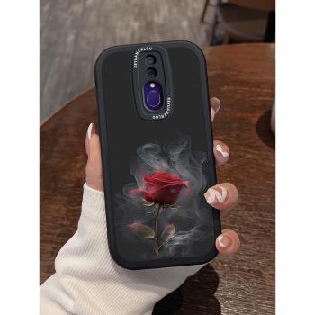 煙霧玫瑰適用oppoa9手機殼新款a11x復古ins風a8軟矽膠a7x保護套a11s全包OPPO防摔a9x高階a5掛繩a5s情侶女外殼