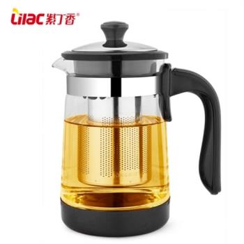 紫丁香耐高溫防碰撞底託玻璃茶壺茶具養生壺辦公泡茶壺水壺咖啡壺