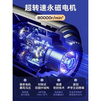 車載吸塵器車用無線充電汽車家用大吸力強力小型手持迷你車內超強