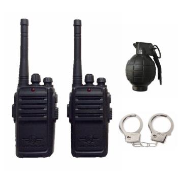 小警察兒童對講機玩具手銬手雷套裝戶外無線電話3-6歲男孩對講器
