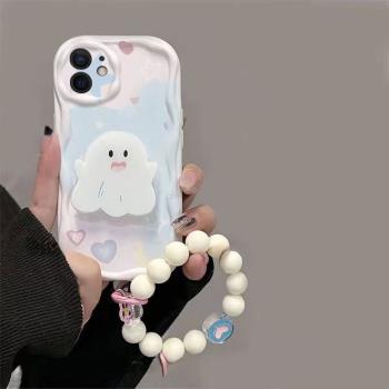 適用蘋果11手機殼白色幽靈iPhone11promax保護套女卡通可愛11PRO防摔全包IP11pro矽膠新款蘋果11promax保護殼