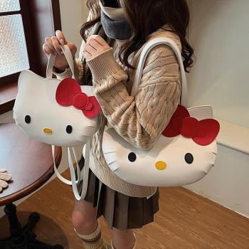 韓國少女小眾新款哈嘍kitty雙肩包包女ins博主學生多功能單肩揹包