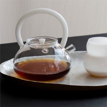 丈山尺樹 ins風電陶爐蠟燭爐用可加熱耐熱玻璃茶壺套裝 養生食器