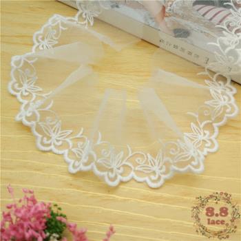 寬5cm精品棉線網紗刺繡花邊 日韓版DIY童服洋裝輔料裙邊裝飾蕾絲